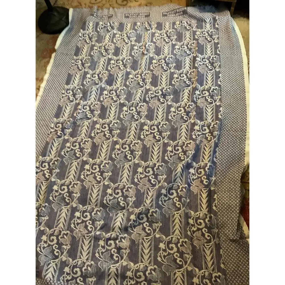 Madhur Textiles Sholapur Traditional Handwoven Fabric 50” X 86” Signed